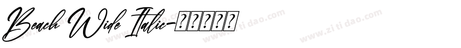 Beach Wide Italic字体转换